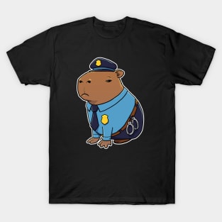 Capybara Police Costume T-Shirt